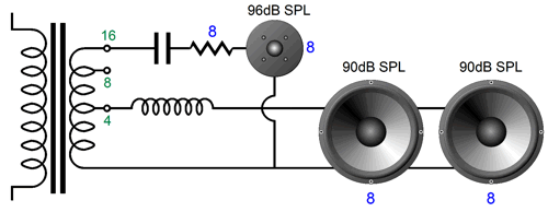 8 ohm tweeter with 4 best sale ohm woofer